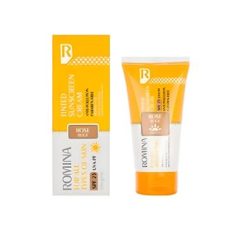 کرم ضد آفتاب رنگی تیره SPF‏50 حجم 50 میل رومینا
